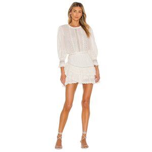 LoveShackFancy Lorelei Dress in Ivory Medium Womens Mini Victorian